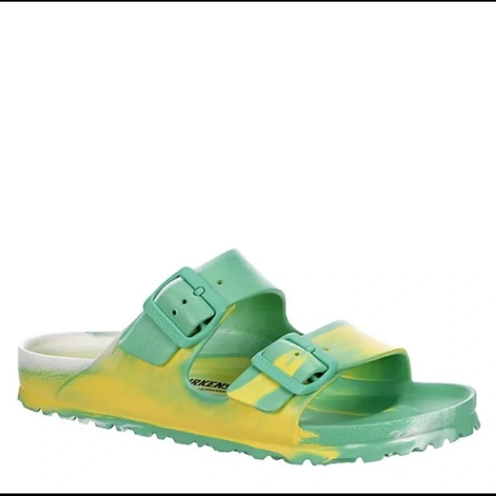 New BIRKENSTOCK WOMENS ARIZONA ESSENTIALS SLIDE SANDAL TIE-DYE 8 - Picture 2 of 4
